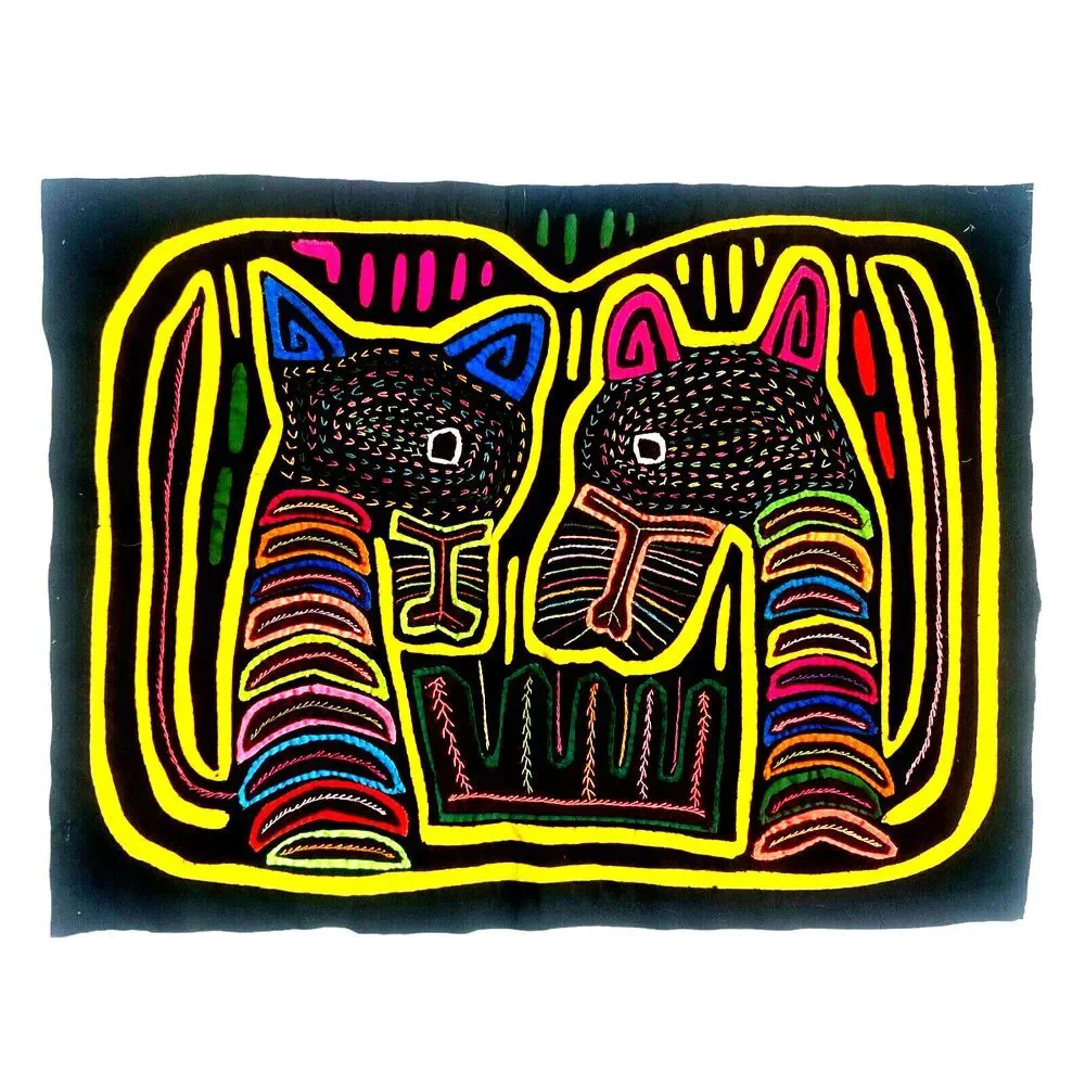 Arte Kuna Colombia Mola Textile Quilted Applique Embroidery‎ Needlework 18